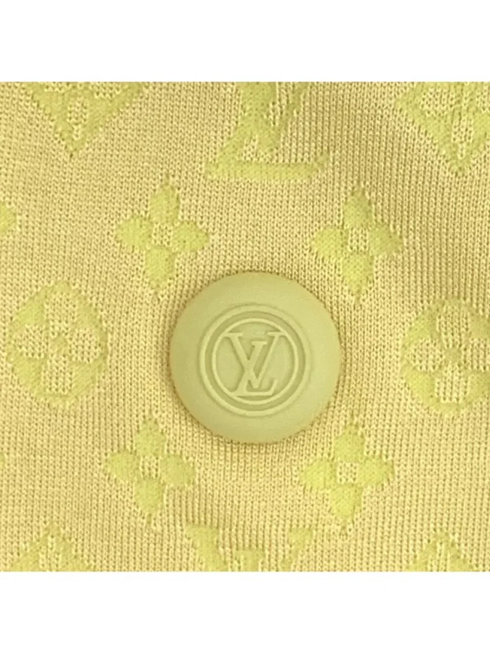 Louis Vuitton 2024 Yellow Logo Jacquard Silk Knit Midi Skirt